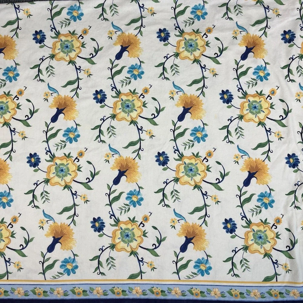 AERIN x Williams Sonoma Cordoba Tablecloth 68x105 Cotton Floral Lauder 2019